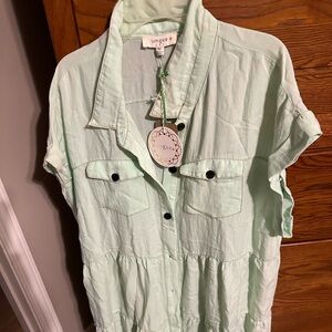 Light Green denim like dress